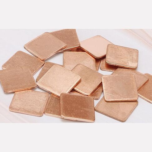Heatsink Copper Pad Shims, High Purity 15 x15 x 0.8mm Laptop GPU CPU Heatsink Thermal Copper Pads Pack of 20 in Saudi Arabia