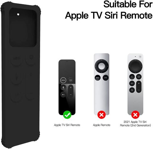 AWINNER Protective Case Compatible for Apple TV 4K 5th / 4th Gen Remote/HD Siri Remote (1st Generation) - Lightweight [Anti Slip] Shock Proof Silicone Cover for Apple TV Siri Remote Controller (Cyan) in Saudi Arabia