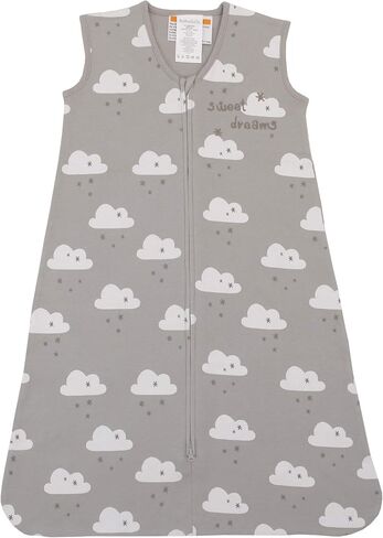 Blue and White Moons All-Over Printed 100% Cotton Wearable Blanket with "Little Dreamer" Embroidery in Saudi Arabia