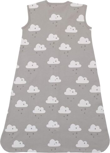 Blue and White Moons All-Over Printed 100% Cotton Wearable Blanket with "Little Dreamer" Embroidery in Saudi Arabia
