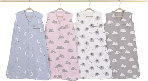 Blue and White Moons All-Over Printed 100% Cotton Wearable Blanket with "Little Dreamer" Embroidery in Saudi Arabia
