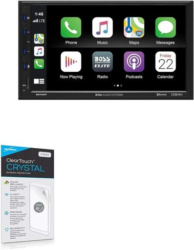 BoxWave Screen Protector Compatible with BOSS Audio BE7ACP (Screen Protector by BoxWave) - ClearTouch Crystal (2-Pack), HD Film Skin - Shields from Scratches in Saudi Arabia