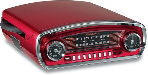 قرص دوار للتحكم في درجة الصوت بثلاث سرعات من Studebaker مع جهاز استقبال بلوتوث AM/FM وراديو ستيريو/فتحة USB لتشغيل MP3/سماعة الرأس ومقابس Aux (أسود) in Kuwait