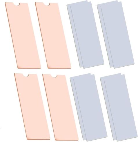 Easycargo Laptop M.2 Heatsink Kit, Copper m.2 Heat Sink + Thermal pad 1mm 0.5mm for Cooling Laptop M.2 2280 SSD (4-Pack) in Kuwait
