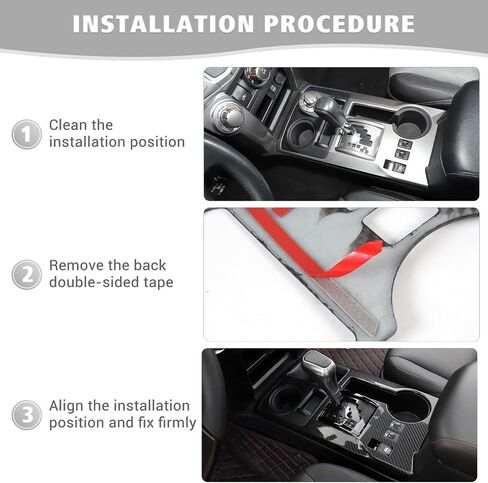متوافق مع Toyota 4Runner 2010-2023، غطاء لوحة ناقل الحركة الداخلي ملحقات الزخرفة (أسود مطفي) in Saudi Arabia