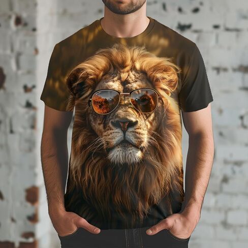 Men's Print Graphic T Shirt Short Sleeve Summer T-Shirt Novelty Casual Tee in Saudi Arabia