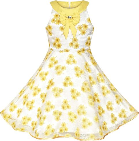 Sunny Fashion Flower Girls Dress Lace Sequins Sparkling Wedding Bridesmaid in Saudi Arabia