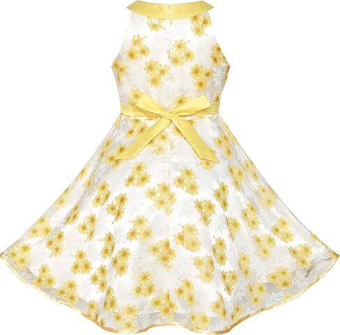 Sunny Fashion Flower Girls Dress Lace Sequins Sparkling Wedding Bridesmaid in Saudi Arabia