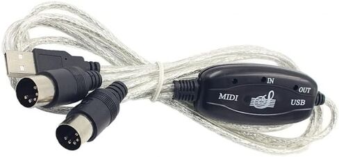 USB MIDI Cable Adapter, B60 Midi USB Cable Interface Converter 5-Pole in Out Midi to USB Adapter 2m in Saudi Arabia