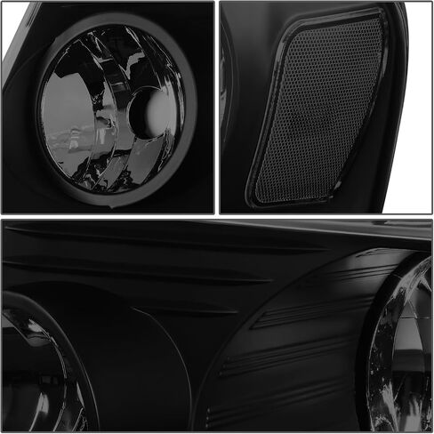 DNA MOTORING Pair OE Style Headlights Compatible with 04-08 F150 / 2006 Mark LT, Black Housing/Smoked Lens/Clear Reflector, HL-OH-F15004-BK-SM-CL1 in Saudi Arabia