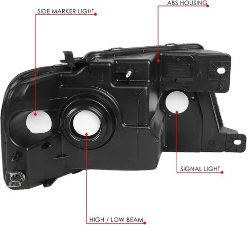 DNA MOTORING Pair OE Style Headlights Compatible with 04-08 F150 / 2006 Mark LT, Black Housing/Smoked Lens/Clear Reflector, HL-OH-F15004-BK-SM-CL1 in Saudi Arabia