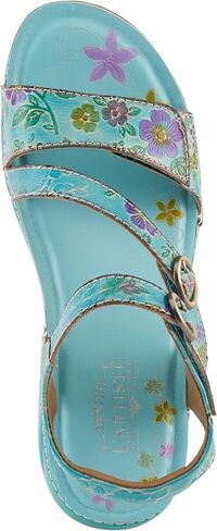 Spring Step L'Artiste Women's Anneka Hand-Painted Athleisure Sandals - Lightweight Floral Design with Adjustable Hook and Loop Closures in Saudi Arabia