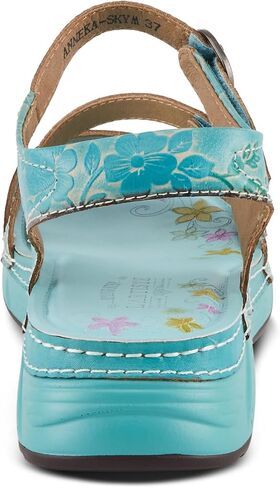 Spring Step L'Artiste Women's Anneka Hand-Painted Athleisure Sandals - Lightweight Floral Design with Adjustable Hook and Loop Closures in Saudi Arabia