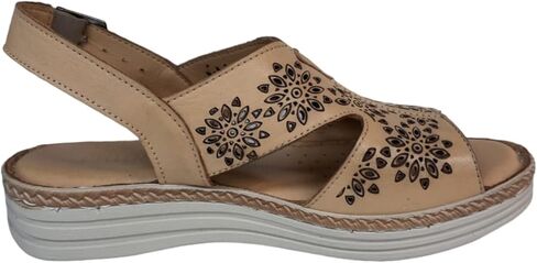 Alice Women's Comfortable, Leather Sling Back Sandal with Extra Cushioned Soft Footbed in Saudi Arabia