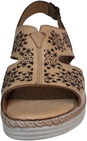 Alice Women's Comfortable, Leather Sling Back Sandal with Extra Cushioned Soft Footbed in Saudi Arabia