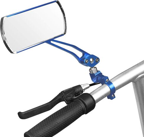 Bicycle Mirror,A Pair of 360°Rotation Back Rearview Mirror Handlebar Wide Angle Bike Mirror-Black in Saudi Arabia