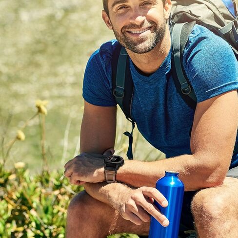 سوار ساعة TRUMiRR لـ Fenix ​​7/6 Pro / 5 Plus، 22 مم من الجلد سريع الفك وسهل الارتداء، حزام محول من الفولاذ المقاوم للصدأ لـ Garmin Forerunner 965 / Epix Gen 2 47 مم / Instinct 2 in Kuwait