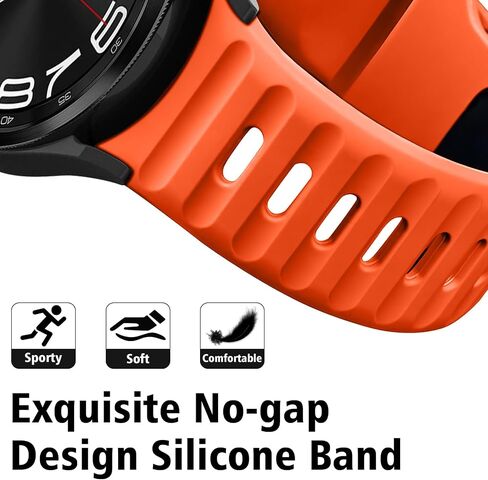 kytuwy Bands Compatible for Galaxy Watch 6 Band/Galaxy Watch 5 Band 44mm 40mm, Rugged No Gap Band for Galaxy Watch 6 Classic Bands 47mm 43mm, Silicone Sport Strap for Samsung Galaxy Watch 5 Pro 45mm in Saudi Arabia