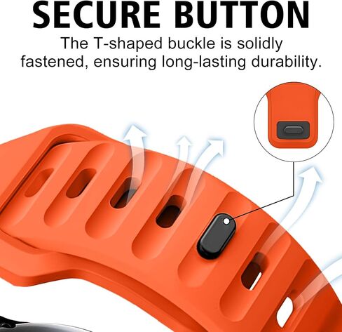 kytuwy Bands Compatible for Galaxy Watch 6 Band/Galaxy Watch 5 Band 44mm 40mm, Rugged No Gap Band for Galaxy Watch 6 Classic Bands 47mm 43mm, Silicone Sport Strap for Samsung Galaxy Watch 5 Pro 45mm in Saudi Arabia