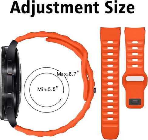 kytuwy Bands Compatible for Galaxy Watch 6 Band/Galaxy Watch 5 Band 44mm 40mm, Rugged No Gap Band for Galaxy Watch 6 Classic Bands 47mm 43mm, Silicone Sport Strap for Samsung Galaxy Watch 5 Pro 45mm in Saudi Arabia