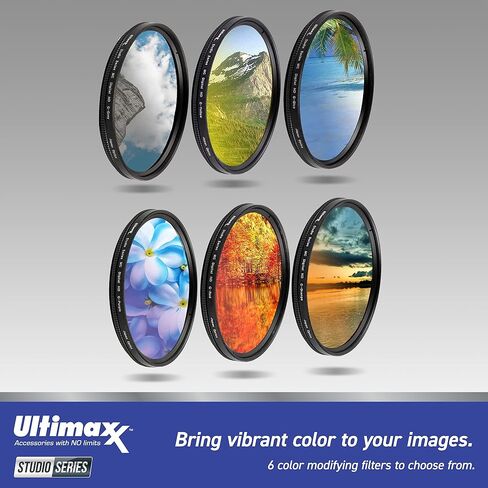 Ultimaxx Deluxe FUJIFILM GF 45mm f/2.8 R WR Lens Bundle - Includes: 6PC Gradual Color Filter Kit, 2.2X Telephoto Zoom Lens Attachment, Protective UV Filter, Lens Pouch, Lens Hood & More (18pc Bundle) in Saudi Arabia