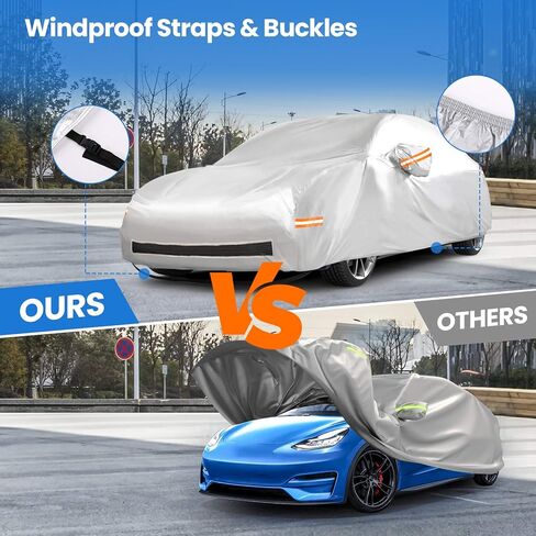 BougeRV لملحقات غطاء السيارة Tesla Model Y غطاء مقاوم للماء في جميع الأحوال الجوية مع شبكة تهوية ومنفذ شحن مناسب لطراز Tesla Y 2020 2021 2022 in Kuwait
