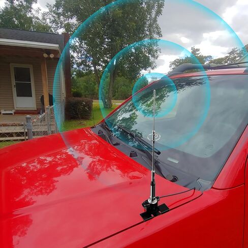 Bingfu Vehicle Mobile Ham Radio High Gain Antenna Dual Band VHF UHF 136-174MHz 400-470MHz Amateur Radio Anti-Rust Antennas for Car Truck Ham Radio Two Way Radio Marine VHF Radio in Kuwait