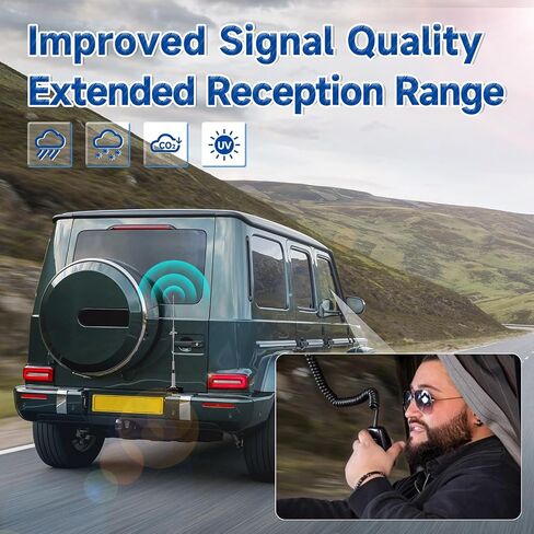 Bingfu Vehicle Mobile Ham Radio High Gain Antenna Dual Band VHF UHF 136-174MHz 400-470MHz Amateur Radio Anti-Rust Antennas for Car Truck Ham Radio Two Way Radio Marine VHF Radio in Kuwait