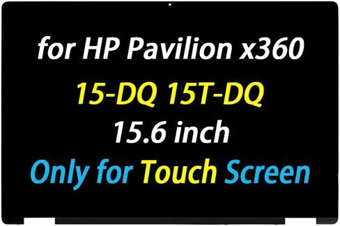 استبدال 15.6 بوصة L51358-001 لـ HP Pavilion x360 15-DQ 15T-DQ 15-dq1010nr 15-dq1020nr 15-dq0051nr 15-dq0075nr 15-dq0076nr 15-dq0077nr NV156FHM-N45 مجموعة شاشة عرض LCD تعمل باللمس V8.0 FHD in Kuwait