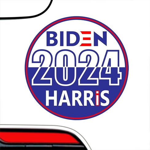 ملصق انتخابات بايدن هاريس 2024 - ملصق سياسي للرئيس جو وكامالا (3 × 3 بوصة) | لمصد السيارة التلقائي لنافذة التصويت الديمقراطي-IC + أفضل من المغناطيس in Kuwait