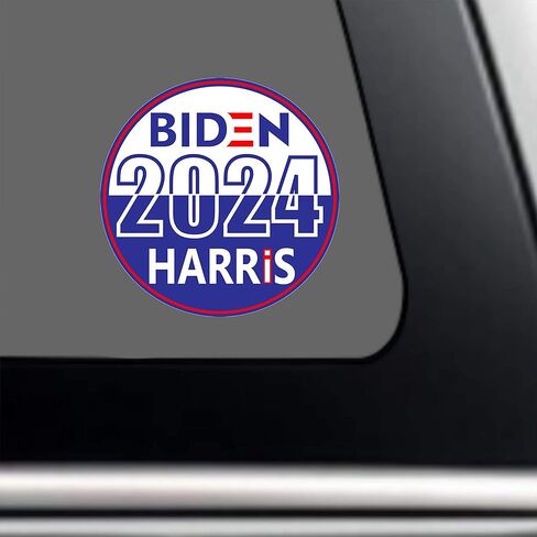 ملصق انتخابات بايدن هاريس 2024 - ملصق سياسي للرئيس جو وكامالا (3 × 3 بوصة) | لمصد السيارة التلقائي لنافذة التصويت الديمقراطي-IC + أفضل من المغناطيس in Kuwait