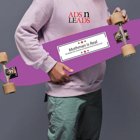 A&L 2 Pack Mothman is Real Vinyl صائق ملصق عالي الجودة من الفينيل متعدد الألوان لسيارة ممتص الصدمات شاحنة فان سيارات الدفع الرباعي نافذة جدار القارب أكواب الكمبيوتر المحمول أو أي سطح أملس 6 بوصة (عبوتان) in Kuwait