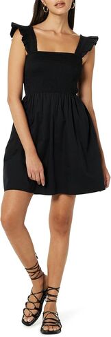 The Drop Women's Kari Ruffled-Shoulder Smocked Mini Dress in Saudi Arabia