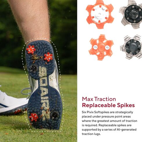 SQAIRZ Bold Men's Athletic Golf Shoes, NEW Golf Shoes, Designed for Balance & Performance, Replaceable Spikes, Waterproof, Golf Shoes Men with Spikes, Mens Golf Shoes, Golf Footwear in Kuwait