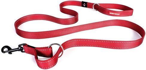 EzyDog Vario 4 Multi-Function Adjustable Dog Leash and Slip Lead - Converts to 6 Foot or 3 Foot - Perfect for Training and Reflective for Nighttime Safety - for Large and Medium Dogs (Black) in Saudi Arabia