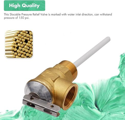VAV Pressure Relief Valve, 3/4 Inch Thread, 150 PSI, 210F Max, Relief Valve Made of Lead-free Copper, CSA LISTED in Saudi Arabia