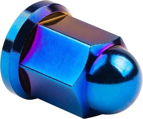 Titanium M6 M8 M10 Dome Head Acorn Nuts for Bicycle Motorcycle Exhaust Pipe Car Pack of 6 (M8, Black) in Saudi Arabia