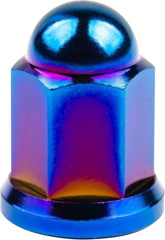 Titanium M6 M8 M10 Dome Head Acorn Nuts for Bicycle Motorcycle Exhaust Pipe Car Pack of 6 (M8, Black) in Saudi Arabia
