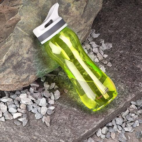 AceCamp 21oz Water Bottle with Straw Curved-Bottle Design Easy To Grip BPA Free Tritan Sports Fitness Bottle Leak-Proof Durable Blue in Kuwait