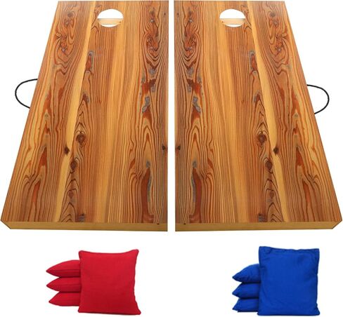 Cornhole Game Sets Cornhole Boards Regulation 4 x 2ft Wood Corn Hole Set Bean Bag Toss Game Portable for Indoor Outdoor Tailgate Beach Camping in Saudi Arabia