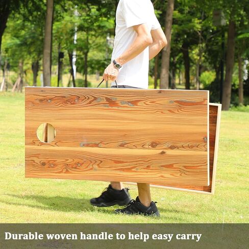 Cornhole Game Sets Cornhole Boards Regulation 4 x 2ft Wood Corn Hole Set Bean Bag Toss Game Portable for Indoor Outdoor Tailgate Beach Camping in Saudi Arabia