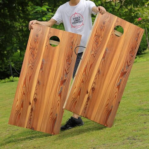 Cornhole Game Sets Cornhole Boards Regulation 4 x 2ft Wood Corn Hole Set Bean Bag Toss Game Portable for Indoor Outdoor Tailgate Beach Camping in Saudi Arabia