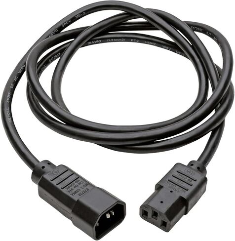 تريب لايت سلك تمديد طاقة الكمبيوتر 13 أمبير، 16AWG (IEC-320-C14 إلى IEC-320-C13) 2 قدم (P004-002-13A) in Kuwait