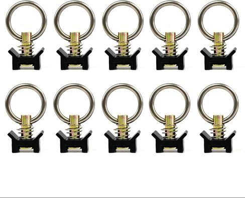 VanEssential Venture L-Track Spring Loaded حلقة ربط قابلة للتعديل - أسود - 4 قطع in Kuwait