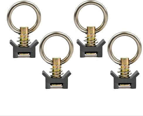 VanEssential Venture L-Track Spring Loaded حلقة ربط قابلة للتعديل - أسود - 4 قطع in Kuwait