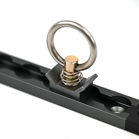 VanEssential Venture L-Track Spring Loaded حلقة ربط قابلة للتعديل - أسود - 4 قطع in Kuwait