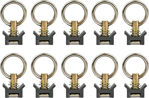 VanEssential Venture L-Track Spring Loaded حلقة ربط قابلة للتعديل - أسود - 4 قطع in Kuwait