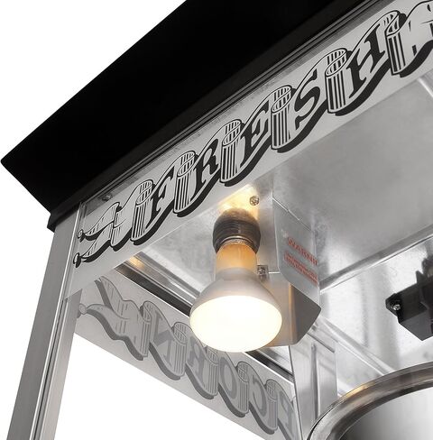 آلة الفشار باسادينا مع عربة - بوبر تصنع 3 جالون - غلاية 8 أونصة، درج الخادمات العجائز، صينية تدفئة ومغرفة من Great Northern Popcorn (أحمر) in Kuwait