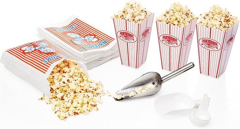 آلة الفشار باسادينا مع عربة - بوبر تصنع 3 جالون - غلاية 8 أونصة، درج الخادمات العجائز، صينية تدفئة ومغرفة من Great Northern Popcorn (أحمر) in Kuwait