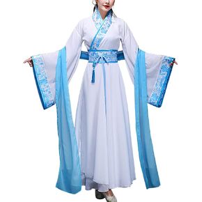 Women's Chinese Hanfu Dress Han Dynasty Costume Wide Sleeve Asian Tradtional Clothing Ancient Princess Party Fancy Dress